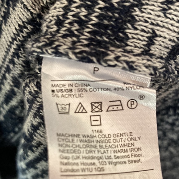 5/20$❤️🔥GAP💫Women’s Blue Marbled Knit Hooded Sweater - Picture 12 of 13